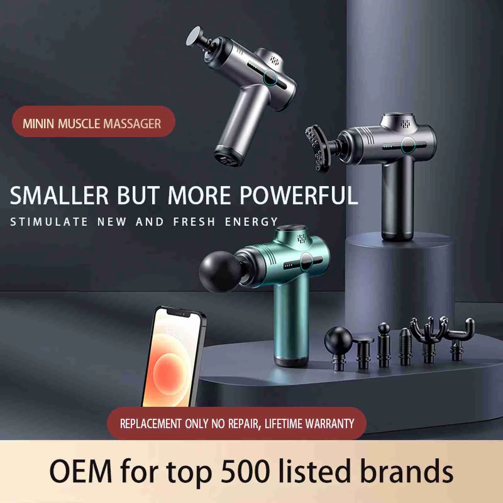 High Quality Mini USB Handheld Massage Gun for Body Electric Percussive Deep Tissue Muscle Massage Tool New Technology