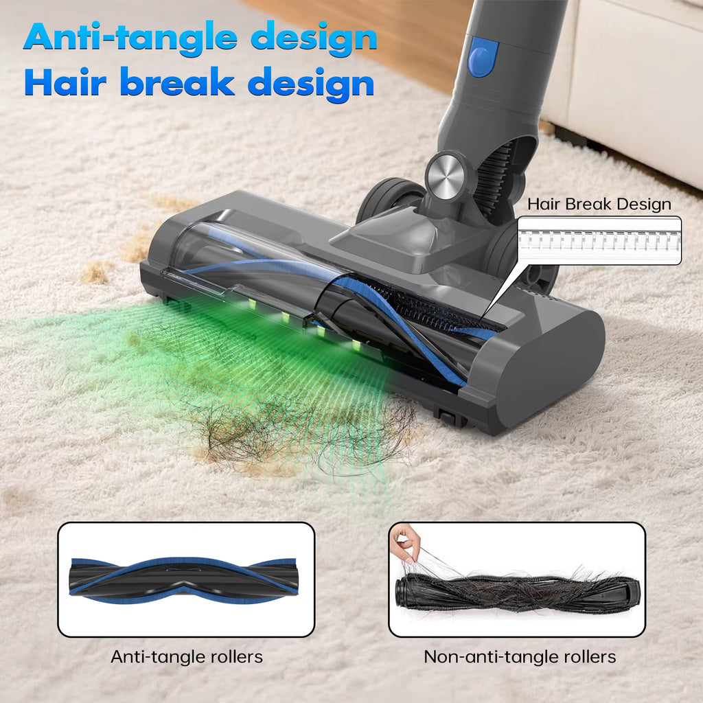 Versatile Lightweight Cordless Stick Vacuum Cleaner 40 Mins Long Runtime for Carpet & Hardwood Floors Pet Hair Upgrade Version