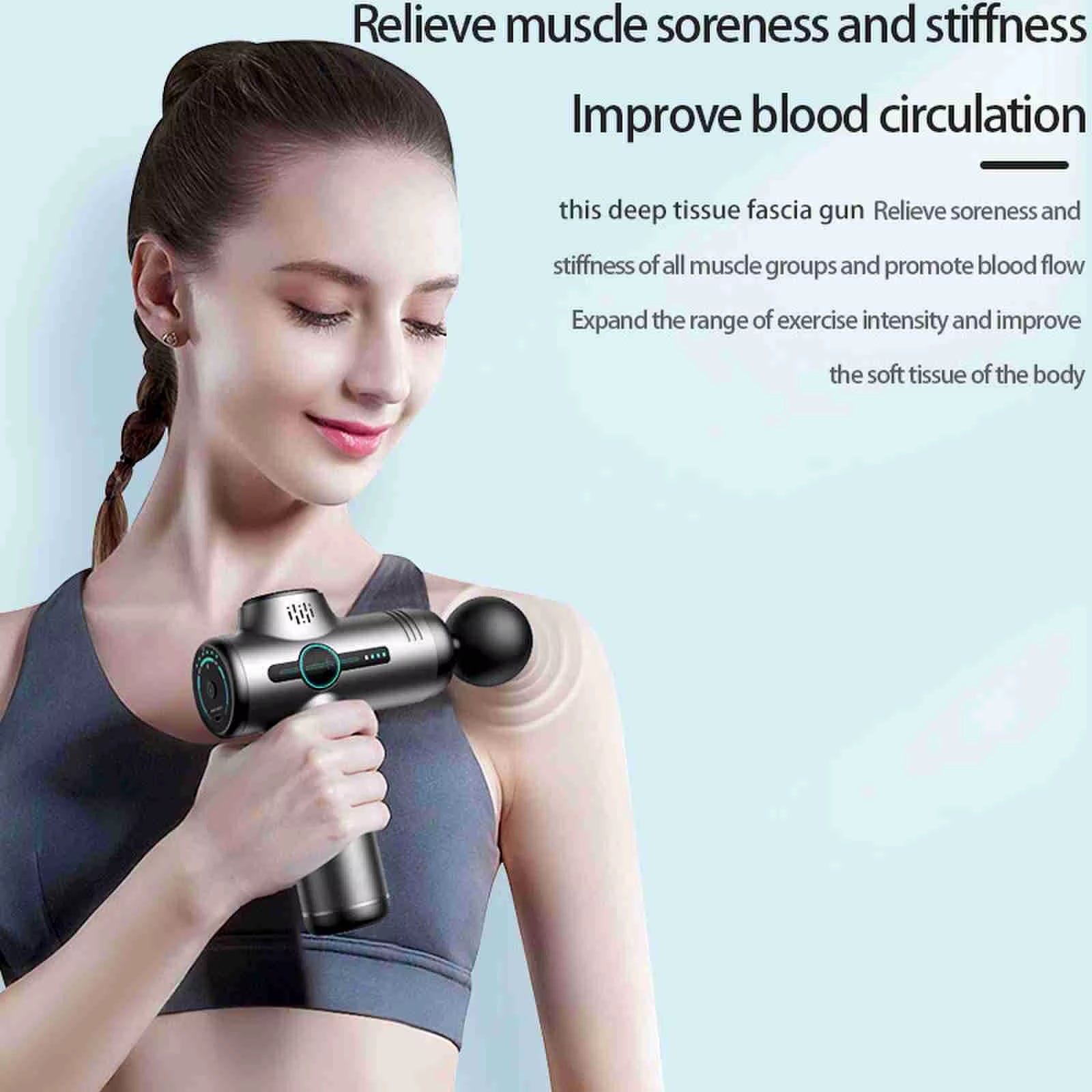 High Quality Mini USB Handheld Massage Gun for Body Electric Percussive Deep Tissue Muscle Massage Tool New Technology