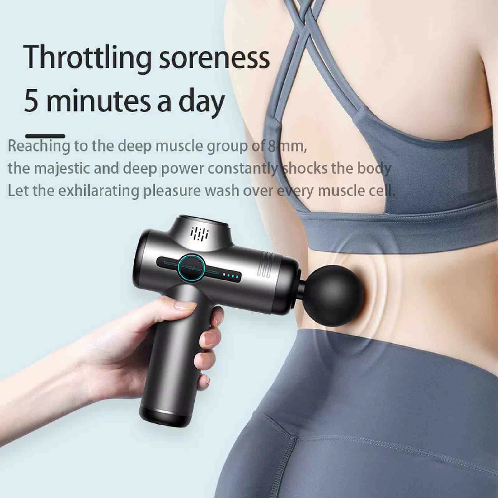 High Quality Mini USB Handheld Massage Gun for Body Electric Percussive Deep Tissue Muscle Massage Tool New Technology