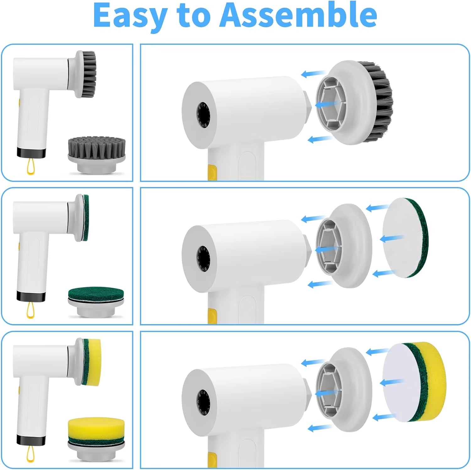 Household Kitchen Dish Washing Brush USB Stove Cleaning Brush Cleaner Bathroom Spin Scrubber Sink Electric Scrub