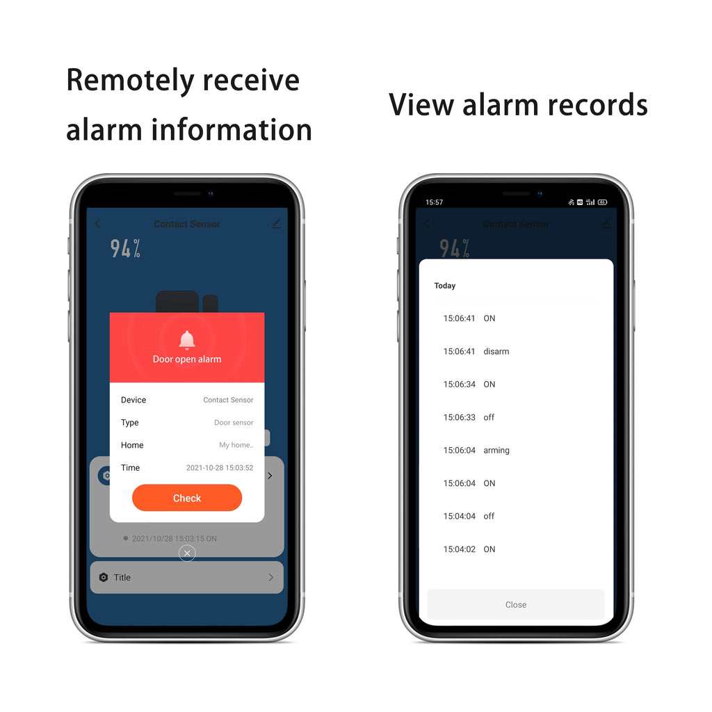 Smart Wifi Tuya Door Window Sensor Alarm for Doors and Windows Open/Close Status Alarm with Sound