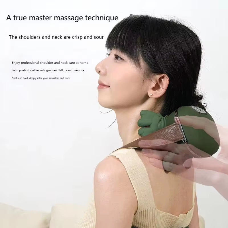 Hands Back Electric Cervical Hand Massager with Fingers Simulated Human Hand Cervical Trapezius Neck Massager with Heat