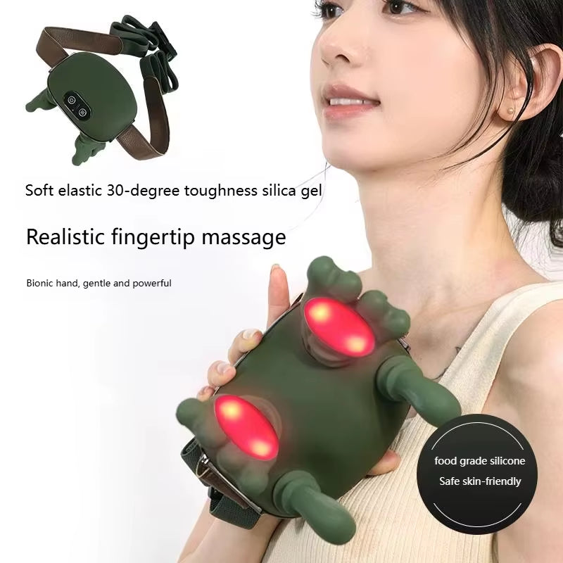 Hands Back Electric Cervical Hand Massager with Fingers Simulated Human Hand Cervical Trapezius Neck Massager with Heat