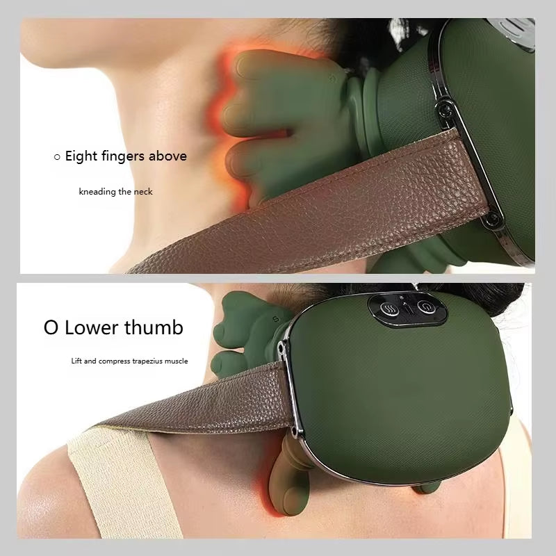 Hands Back Electric Cervical Hand Massager with Fingers Simulated Human Hand Cervical Trapezius Neck Massager with Heat