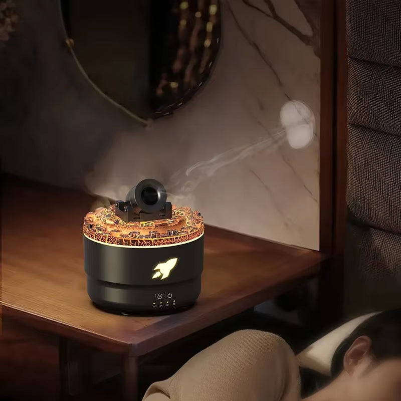 Volcanic Lava Cracks Portable Ultrasonic Aroma Essential Oil Diffuser Cannon Air Humidifier for Home