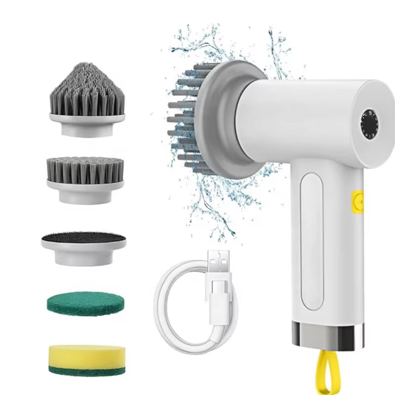 Household Kitchen Dish Washing Brush USB Stove Cleaning Brush Cleaner Bathroom Spin Scrubber Sink Electric Scrub